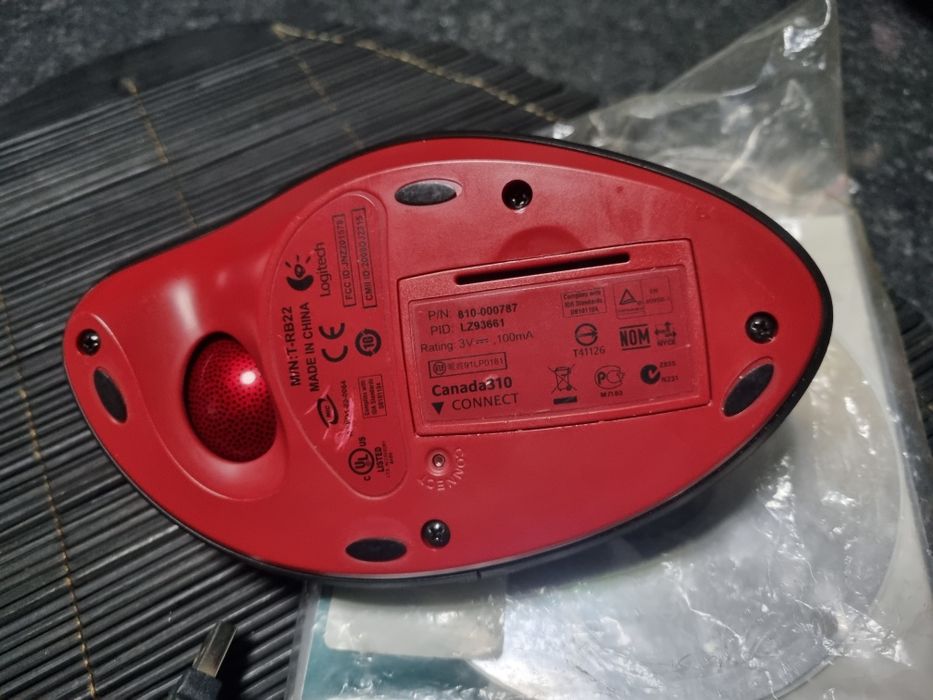 vand Mouse T-RB22 Logitech Trackman Wheell Wireless Trackball Cordless