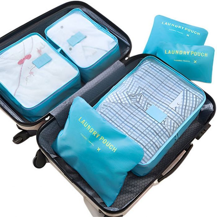 Комплект органайзер за багаж с 6 чанти за подреден и лесен транспорт