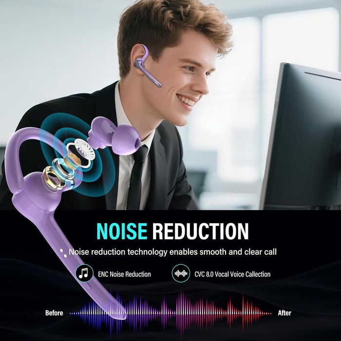 Bluetooth слушалки, безжични Bluetooth 5.3 слушалки, LED дисплей, 118 часа безжични слушалки