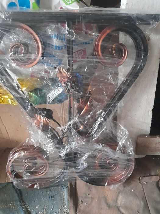 Set picioare pentru banca, masa si copertina din fier forjat