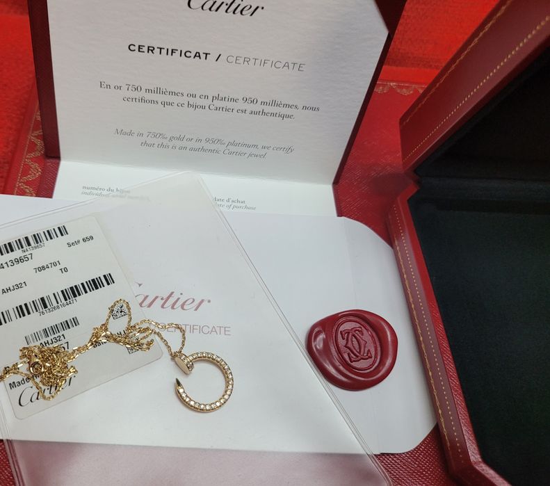 Колие -Розово- CARTIER Juste un clou 36 брилянта