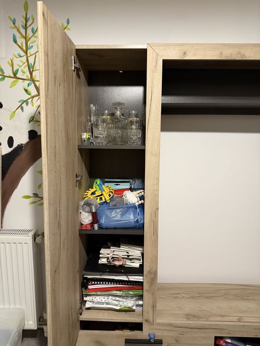 Mobilier sufragerie – aspect modern, foarte spațios, stejar + antracit