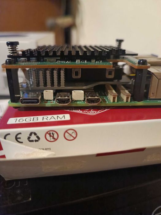 Raspberry pi 5 16gb HAT 2.0 AI 40 tops