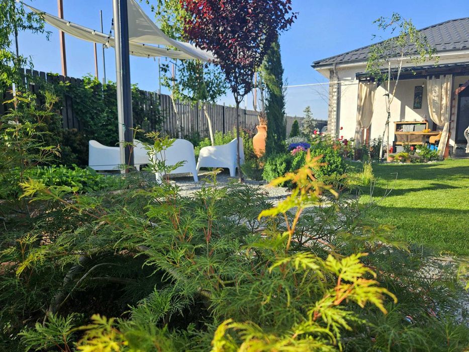 Casă contemporană cu grădină, spații versatile și intimitate–Crevedia