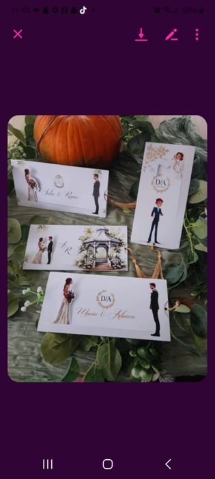 Realizăm invitații nuntă/cununie/cumătrie în format normal sau digital