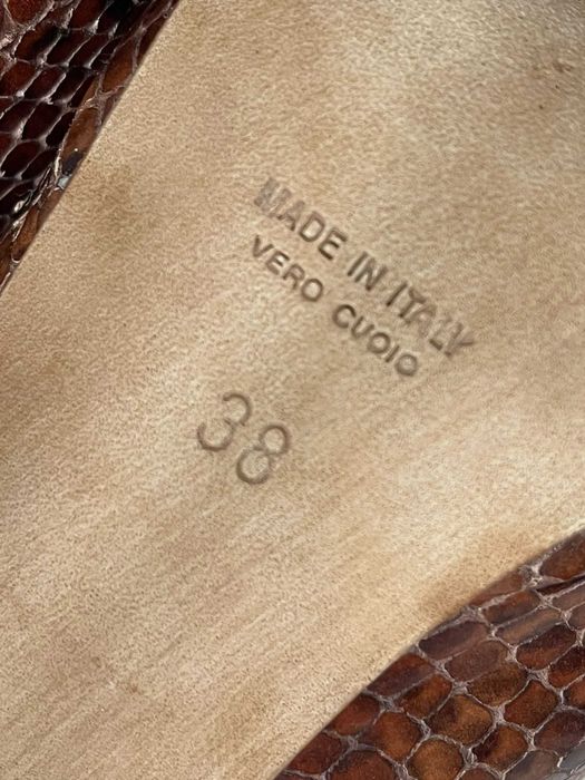 Sandale dama piele naturala sarpe toc cui argintiu Baldinini Italia