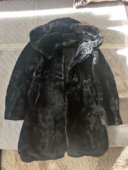 Шуба цигейковая с норкой