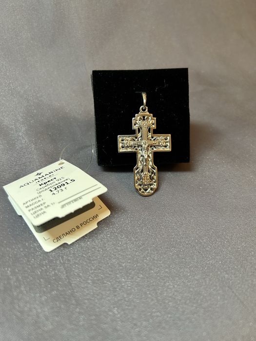 Крест серебро 925