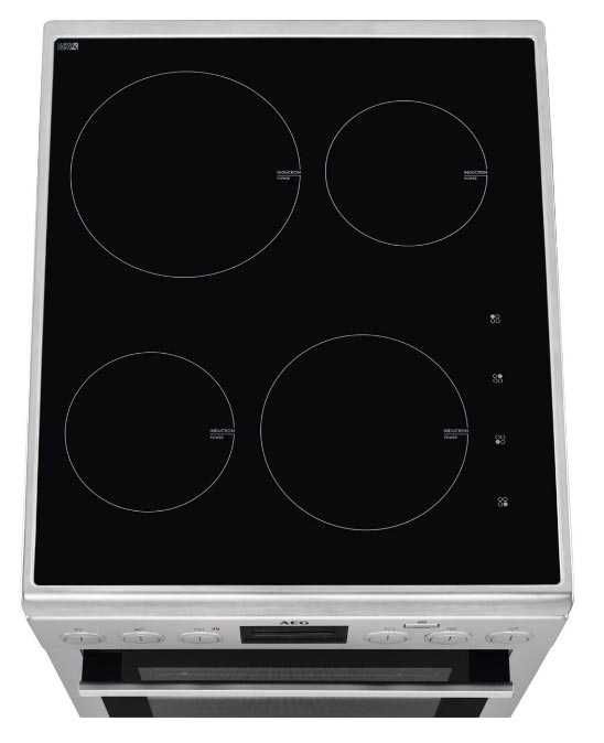 Aragaz mixt AEG CIB56400BX, Plita inductie, Cuptor electric 50 cm