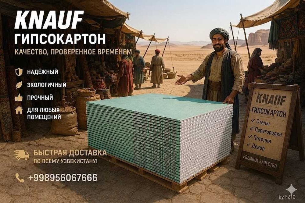 Гипсокартон Knauf (Кнауф) — это высококачественный отделочный материал