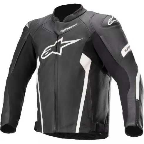 Кожено мото яке ALPINESTARS FASTER V2 BLACK/WHITE пистов чопър скутер