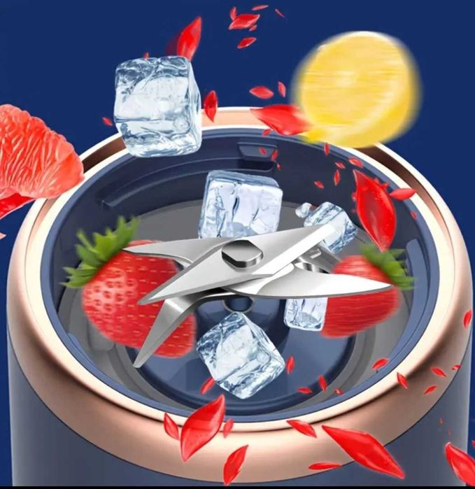 Mini Blender portabil 21000 rpm, 400ml, set cu 2 cani de calatorie