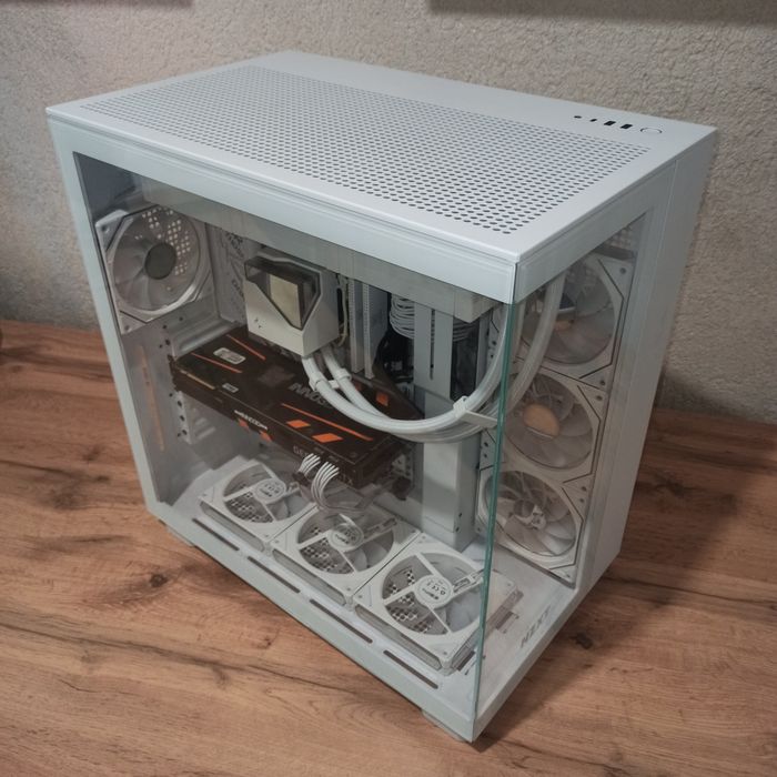 Корпус для ПК аквариум белый NZXT H9 Flow (2023)