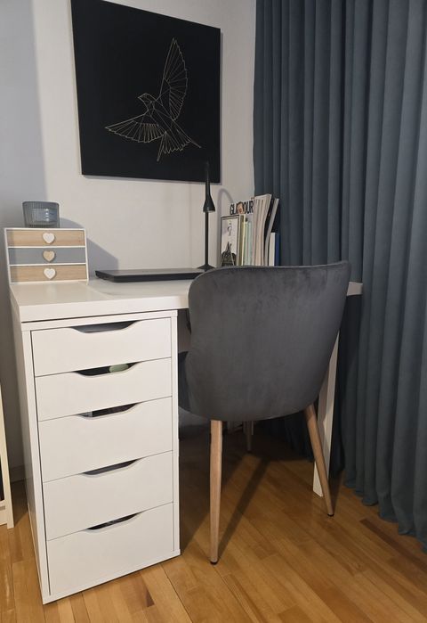 Birou Alex, alb, 100x60x74 cm