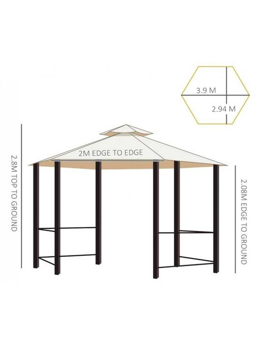 Градински павилион с двоен покрив