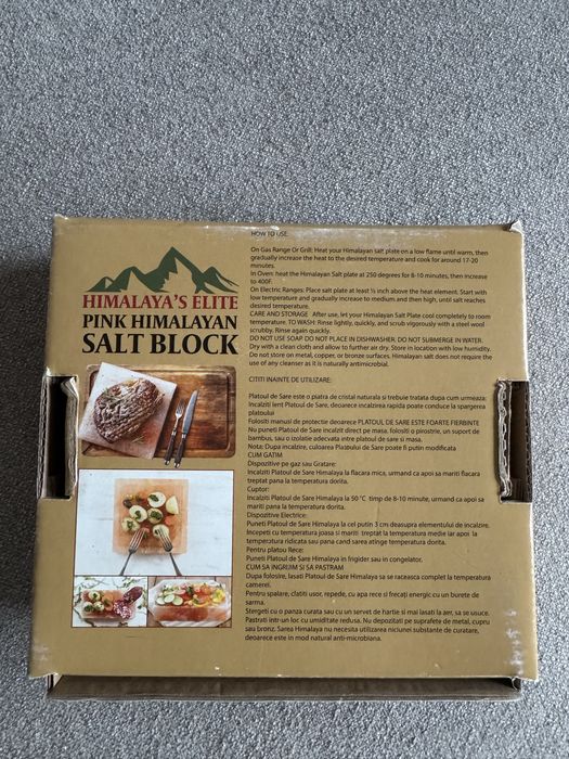 Placă sare Himalaya – Pink Himalayan Salt Block