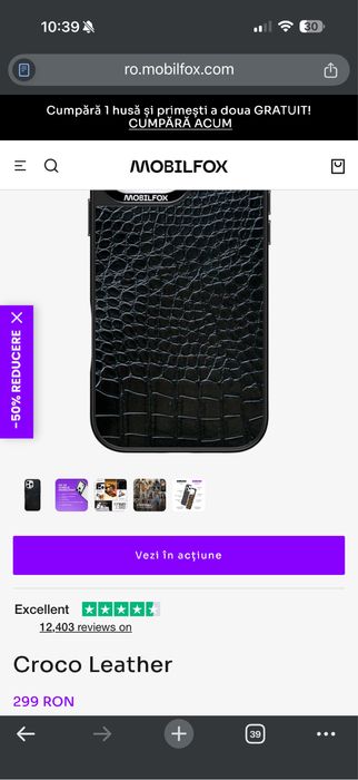 Husa Mobile Fox Croco Leather - Iphone 16 Pro Max Noua +  Cadou