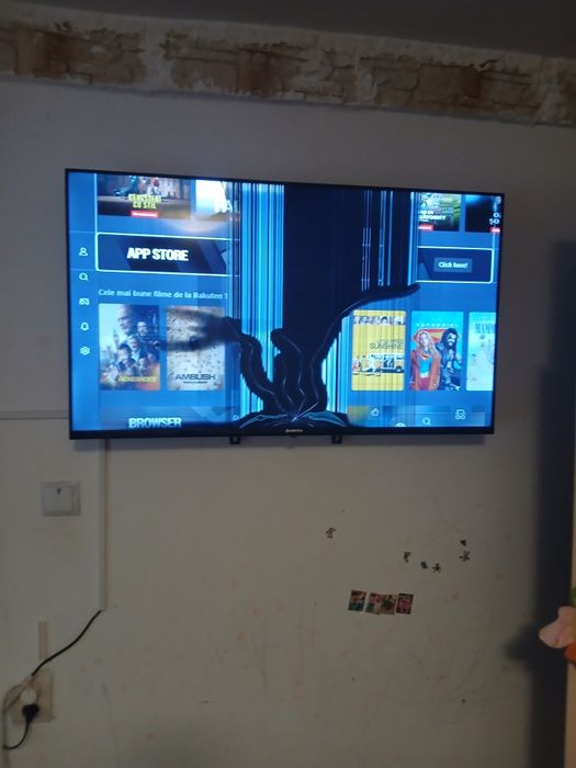 Tv smart vortex 109cm display crapat