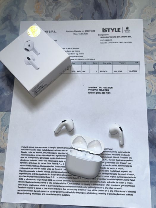 Casti AirPods 4 ANC + factura