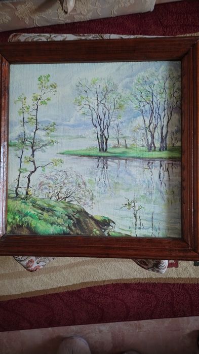 Картины рисованные, полиэфирные.