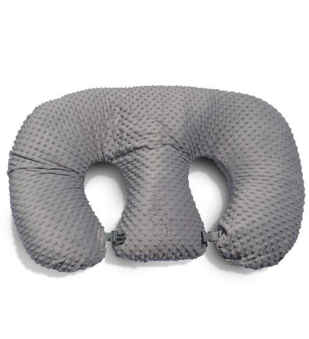 Възглавница за хранене за близнаци сиво минки