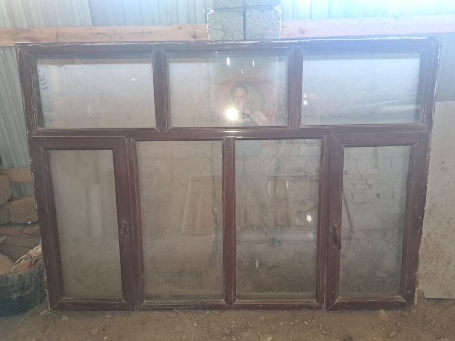 Ағаш терезе екі терезелі