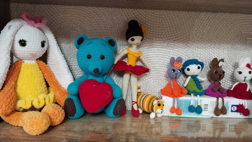 Вязанные игрушки, ручная работа