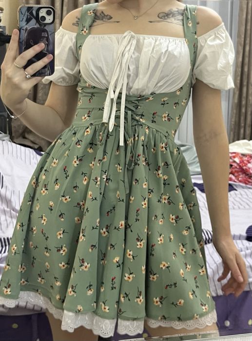 Платье крестьянка