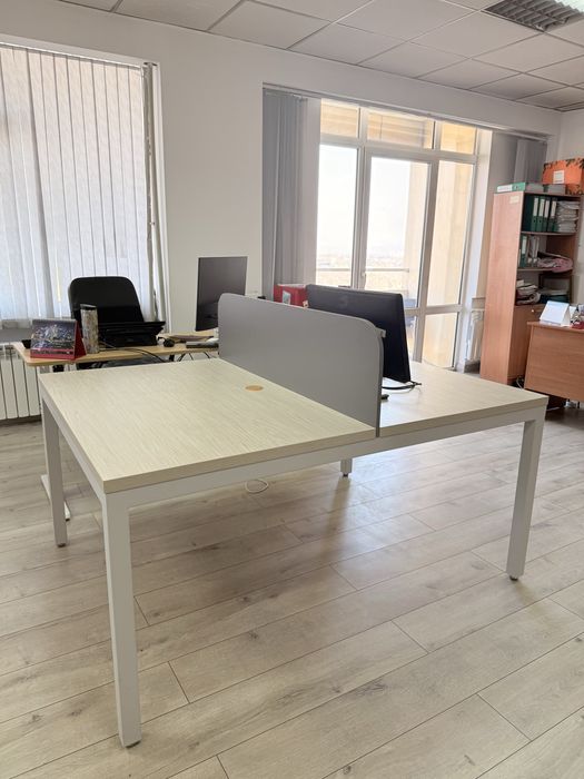 Новый офисный рабочий стол на 2 места — 5 шт