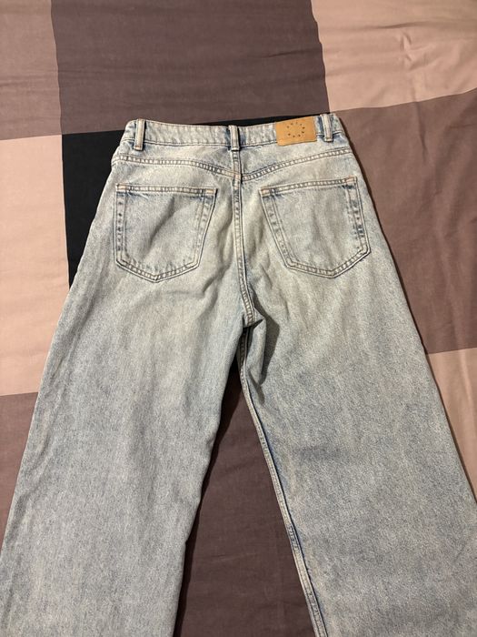 Светлосини дънки Pull&Bear XS / Дънки с висока талия Wide Leg / Размер 34