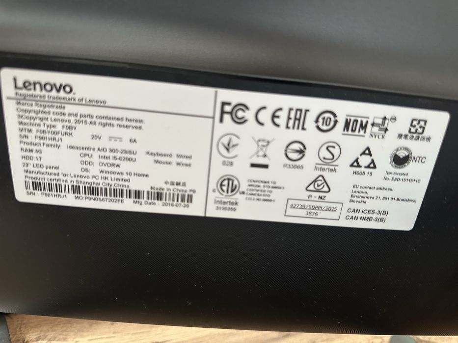 Моноблок Lenovo IdeaCentre 23” / Intel Core i5 / 1 ТБ / GeForce 920A