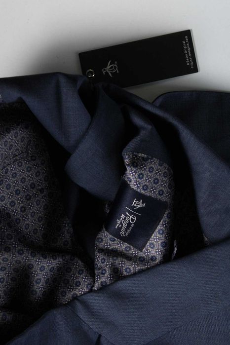 Sacou blazer 52 XL slim Original Penguin NOU lana super 120's albastru