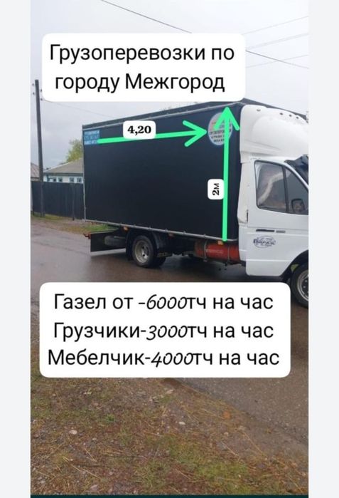 Грузоперевозки Газел по городу Межгород