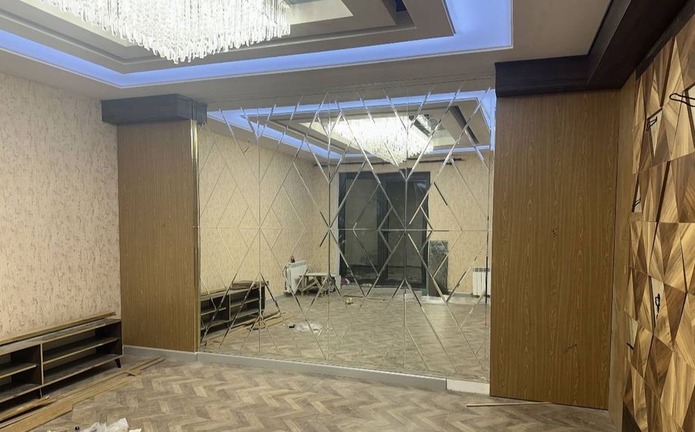 Ромбик зеркало душавой кабина оргстекло витраж ишларини киламиз