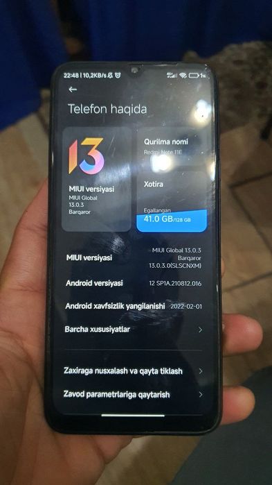 Redmi note 11 E 5g