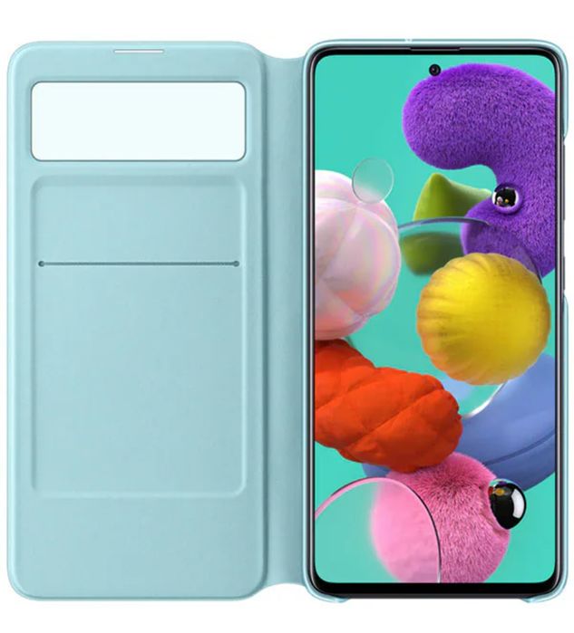 Husa smart activa originala Samsung S View Wallet Cover A51 4G negru