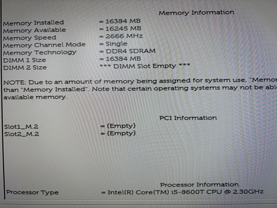 Mini Pc Dell Optiplex  7070 intel  i5-8600t ; 16 gb ram