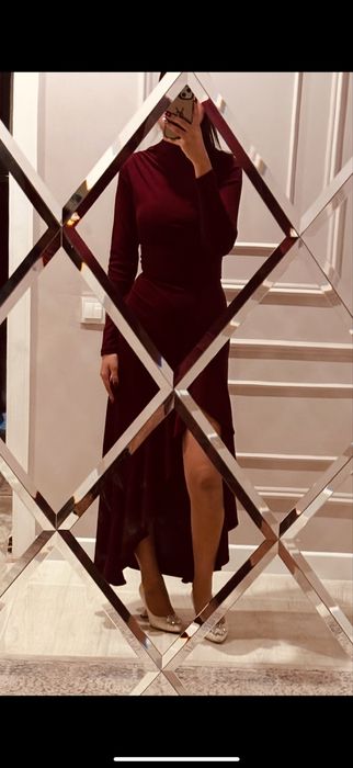 Бордовый платье  тараз!