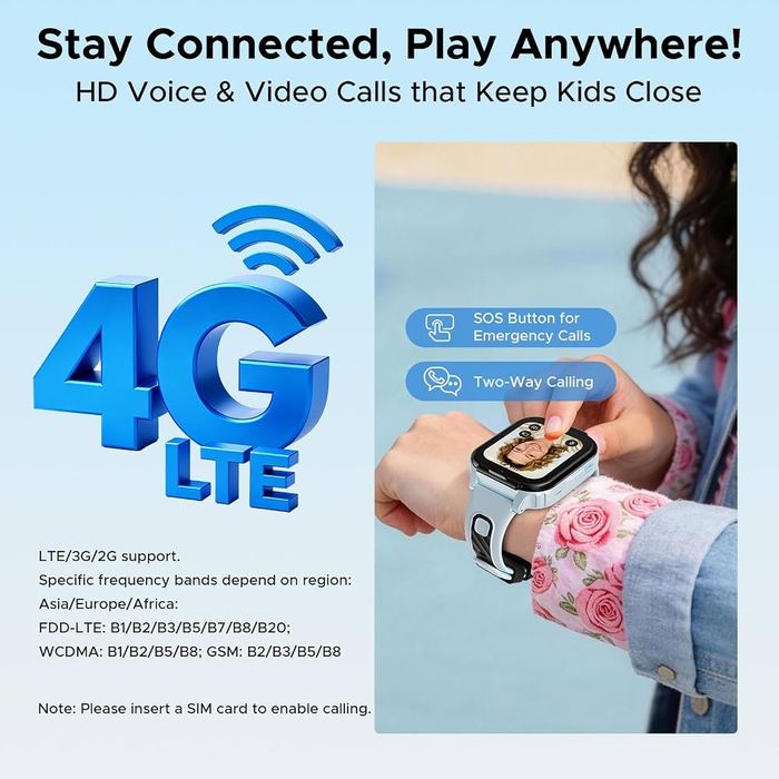 Ceas copii cu GPS REALTIME, videocall