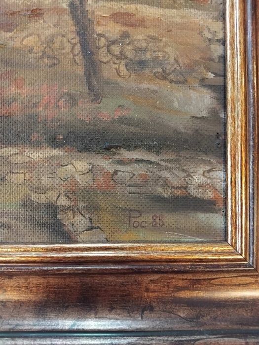 Старинна картина масло с размери 60 / 50 см.