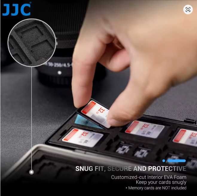 Калъф кутия за SD Card и MicroSD JJC влагоустойчив побира 12 СД Карти