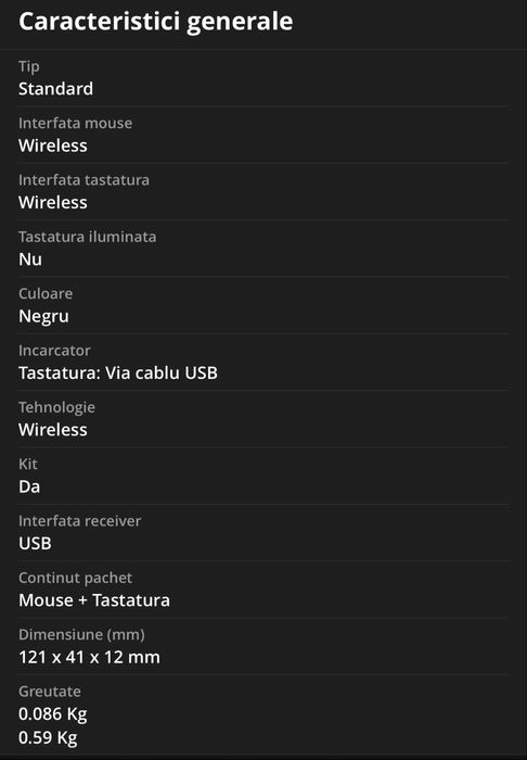 Kit Tastatura + Mouse wireless Lenovo