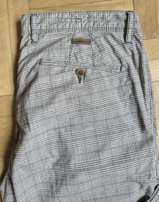 Pantaloni bărbați Alberto, Model ROB Cool Check, Slim Fit, W34/L32