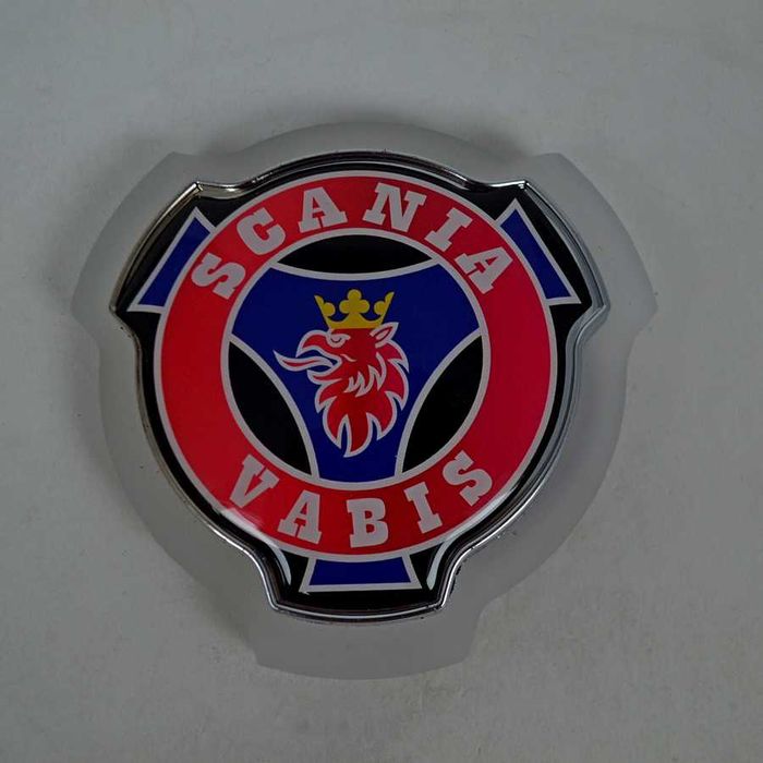 Огледална табела червен Scania Vabis външна за решетка 12-24V бял неон