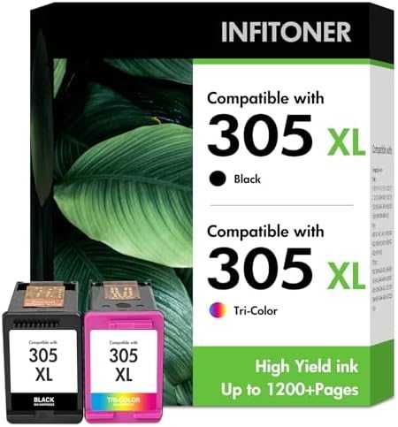 Нови HP 305XL Съвместими Мастилени Касети Черна + Цветна 2 броя Комплект мастило за принтер печат