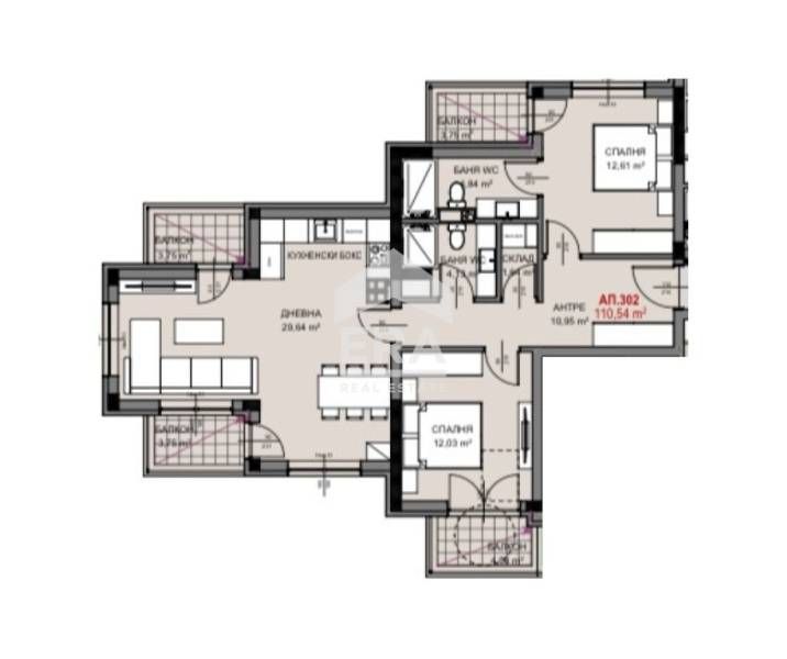 Продава се Тристаен апартамент в София, Витоша - 126 кв.м за 1810 €/кв.м - Снимка #3