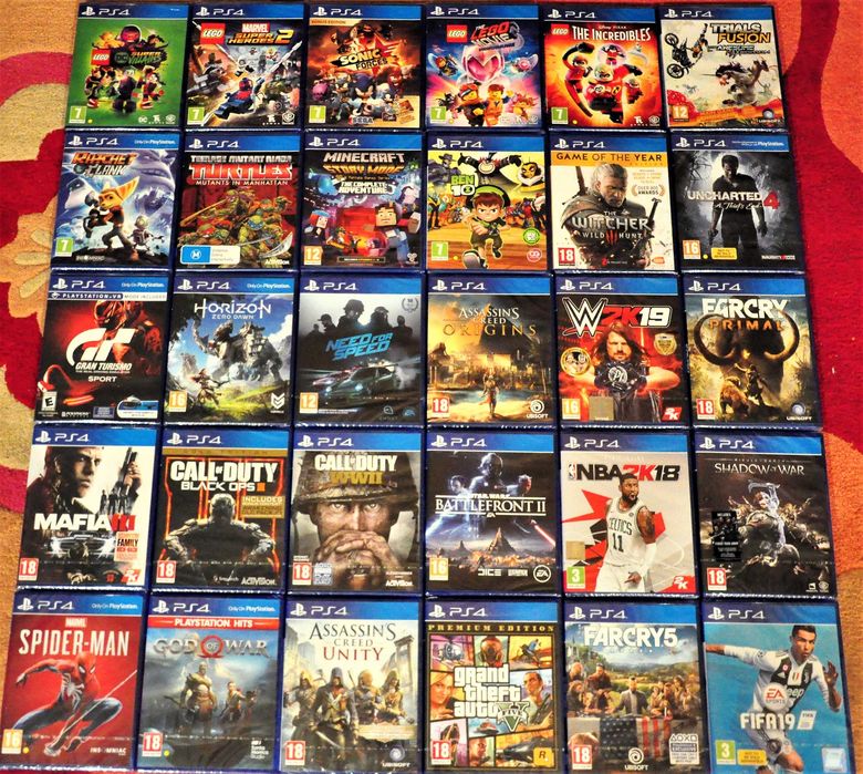 Ps4 игри Spiderman GTA lego minecraft Assassins crash ufc sonic