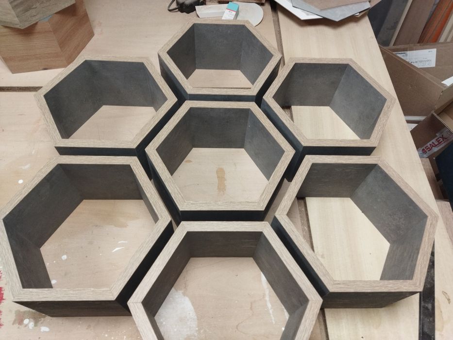 Етажерка,полица,пчелна пита, хексагон, рафт, декорация,полица