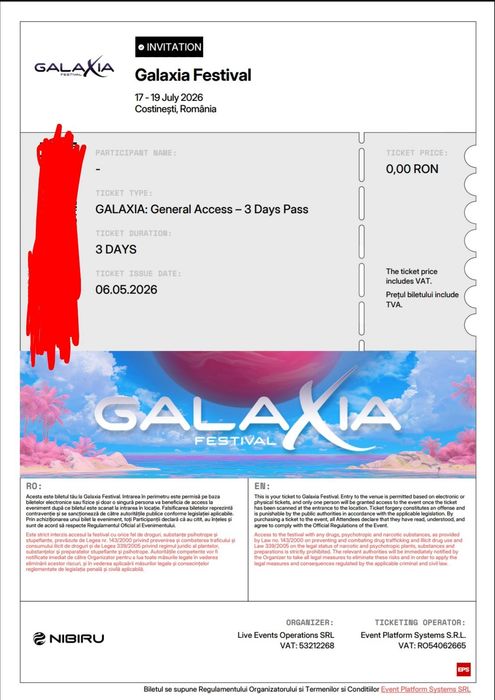 Bilet Galaxia Festival:General Access