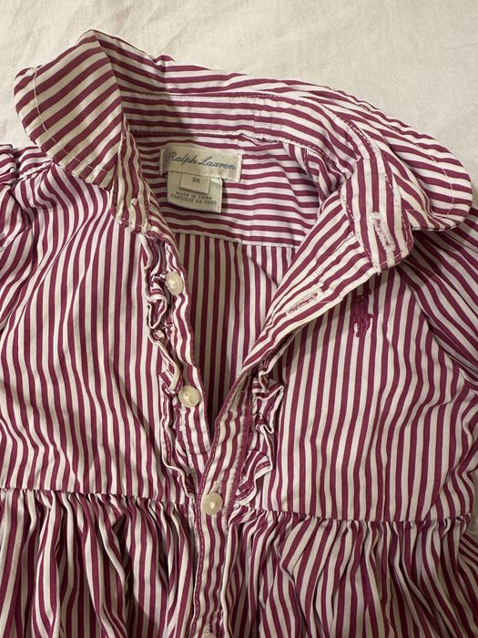 Ralph Lauren Rochite Bebe cu dungi bumbac